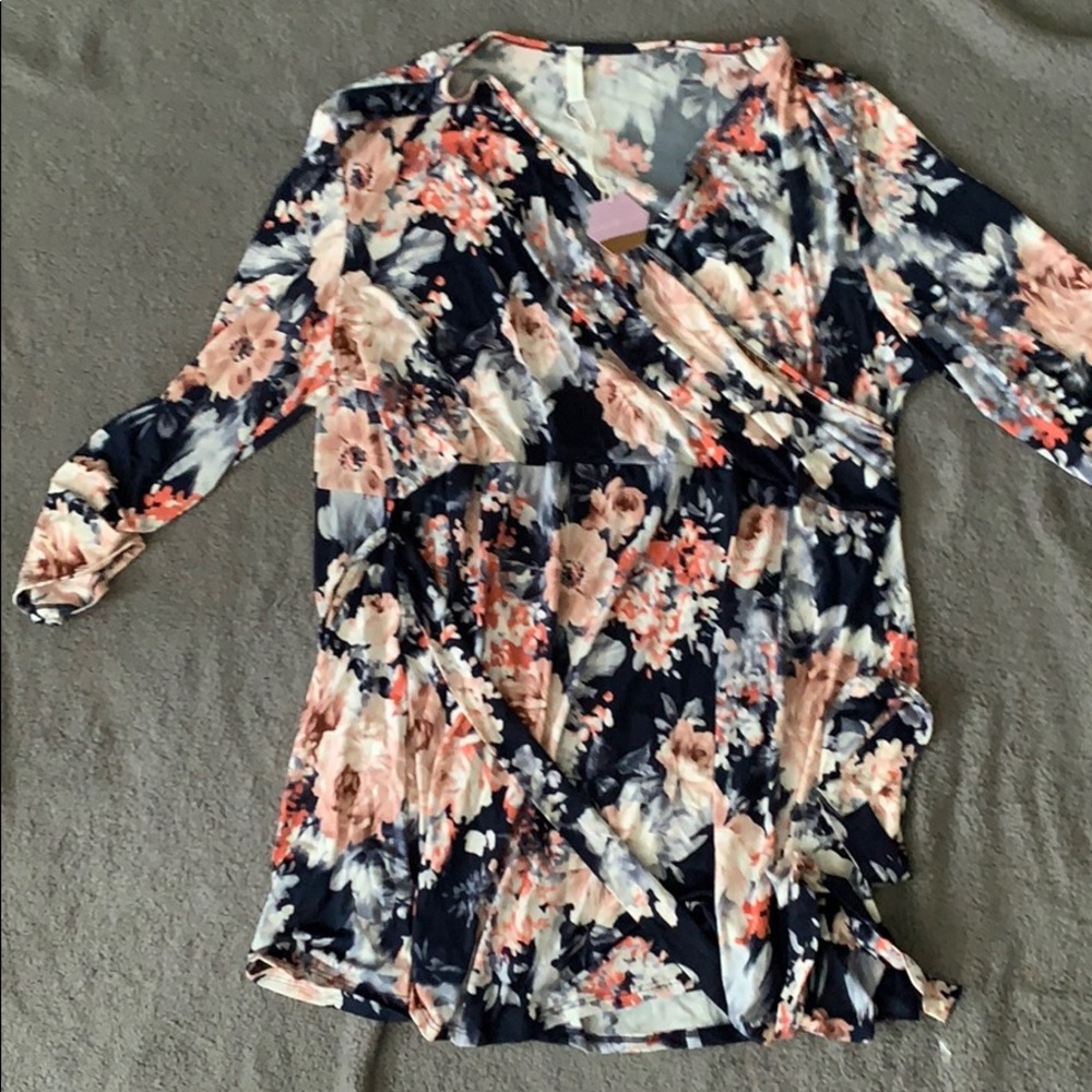 Pinkblush maternity wrap blouse